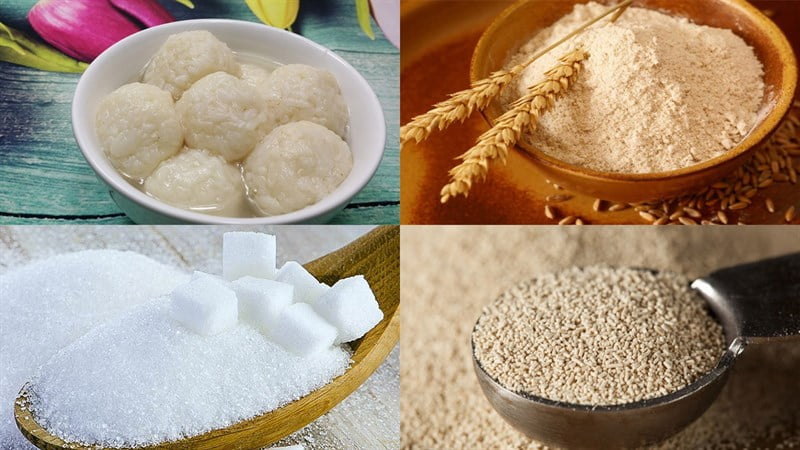 Nguyên liệu làm bánh mì cơm rượu