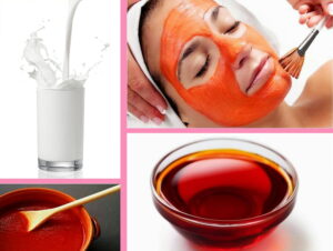Đắp mặt nạ gấc dưỡng da sáng mịn